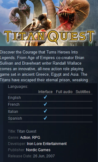 Titan Quest Steam - Click Image to Close